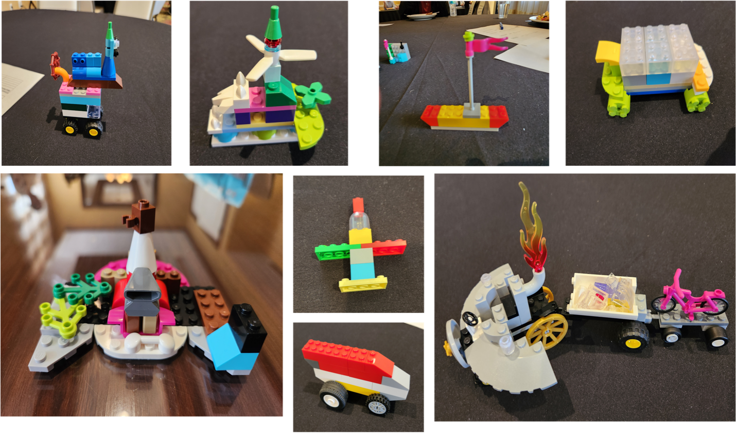 photos of Lego transportation creations