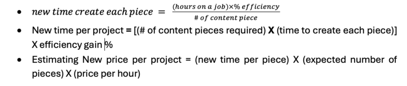 Formulas metrics